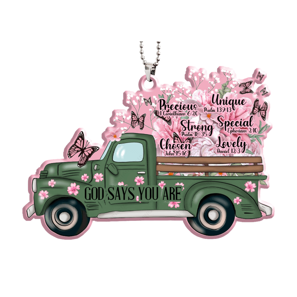 Printfamily M120 Spring Truck God Says You Are Ornament