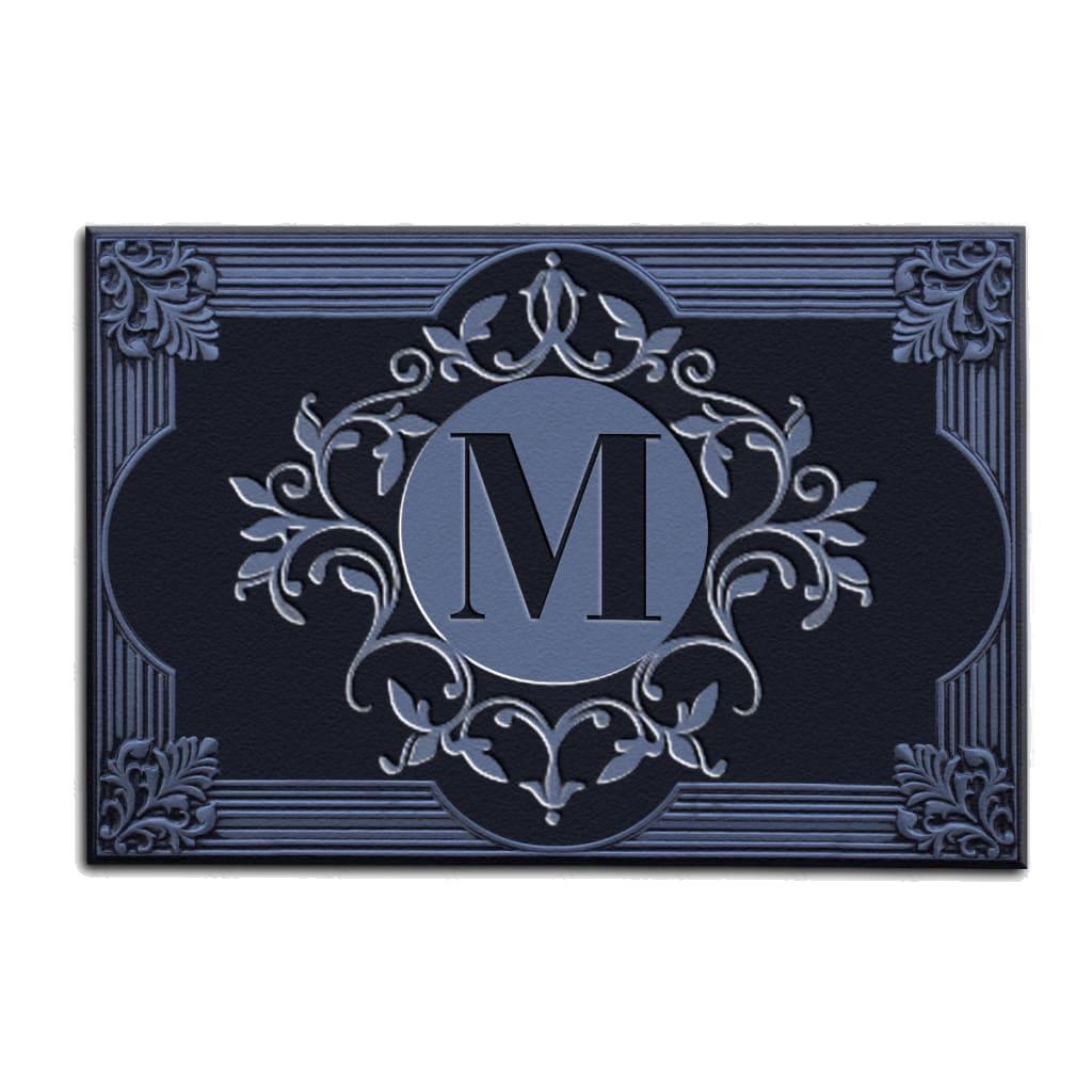 Printfamily M27 Decorative Monogram The First Letter of Family Name Personalized Doormat