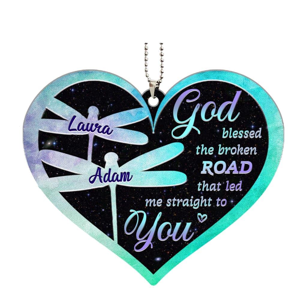Printfamily M33 Dragonfly Couple God Blessed Personalized Ornament