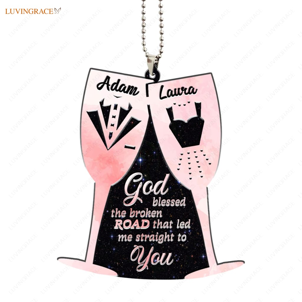Printfamily M41 Wedding Anniversary God Blessed Personalized Couple Ornament