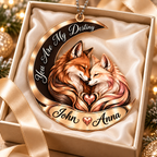 Personalized Names You Are My Destiny Fox Couple Ornament – Gift for Anniversary
