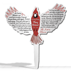 Personalized As I Sit In Heaven Cardinal Plaque Stake