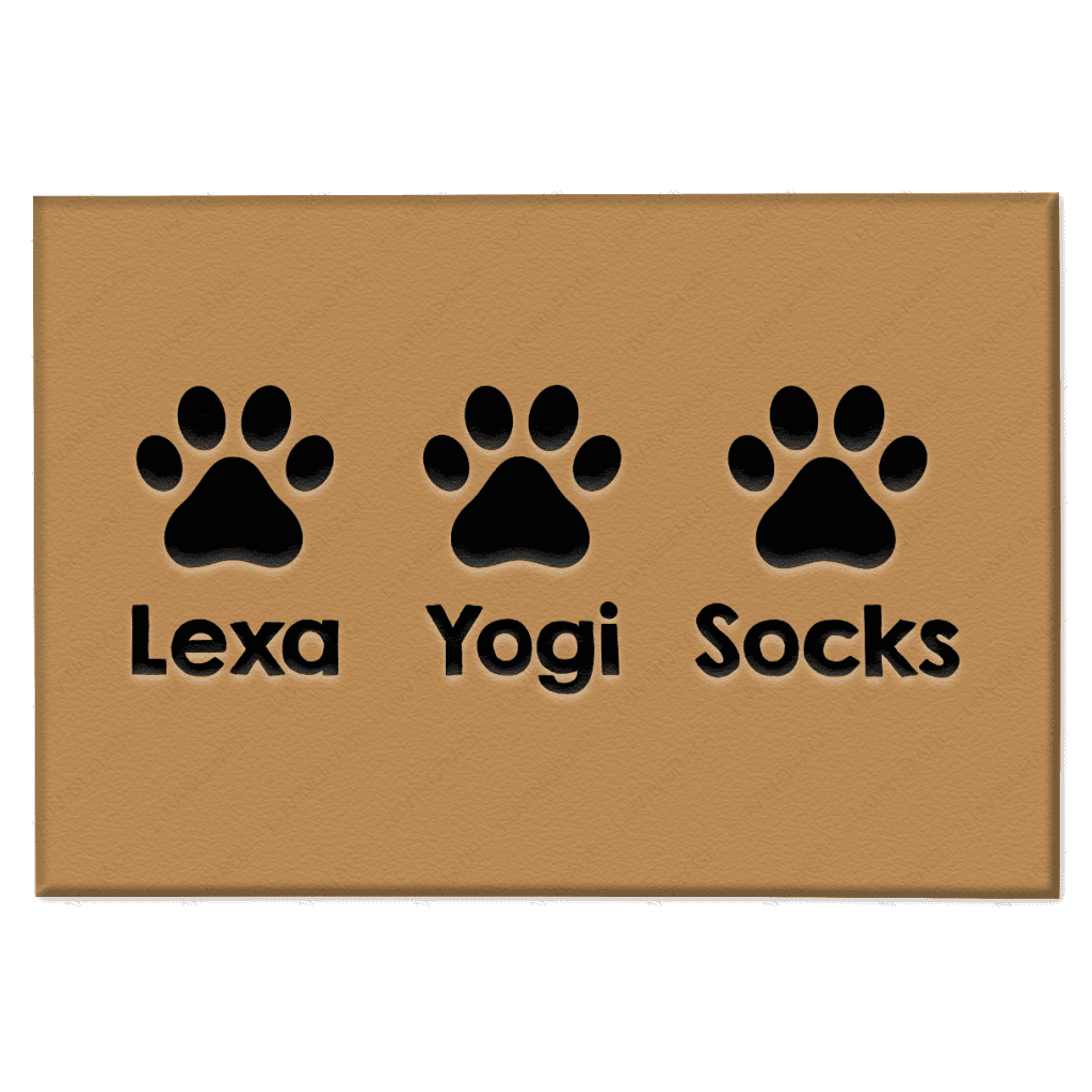 Personalized Paws of Pet Door Mat