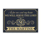 Vintage Monogram As For My House Personalized Family Doormat