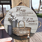 Personalized Blessed Family Circle Sign