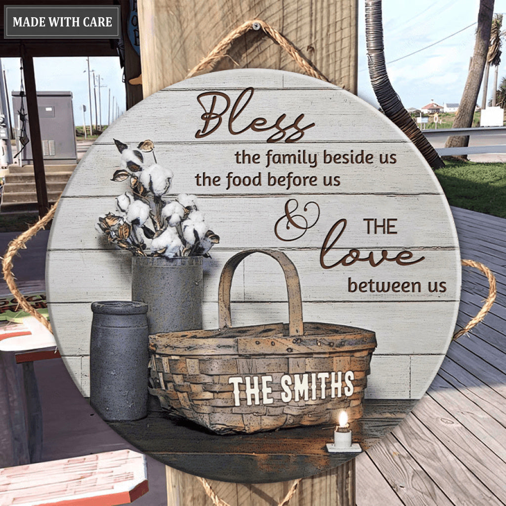 Personalized Blessed Family Circle Sign
