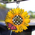 Pink Butterfly Sunflower God Says You Are Ornament