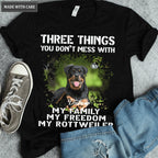 Three things You don't mess with - Personalized Custom Unisex T-Shirt