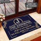 Leave Border Monogram As For My House Personalized Doormat