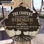 Personalized Family Tree Of Strength And Love Circle Sign