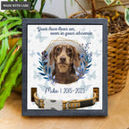 Blue Floral Your Love Lives On Even In Your Absence - Personalized Custom Pet Memorial Sign