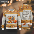 Thanksgiving Pumpkin Flower Wool Knitted Pattern There Is Always Ugly Sweater