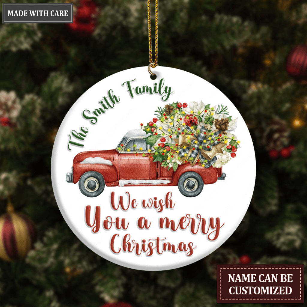 Christmas Flower Light On Car Personalized Ornament