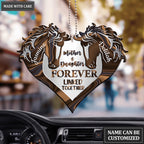 Mother And Daughter Hologram Horses Personalized Ornament