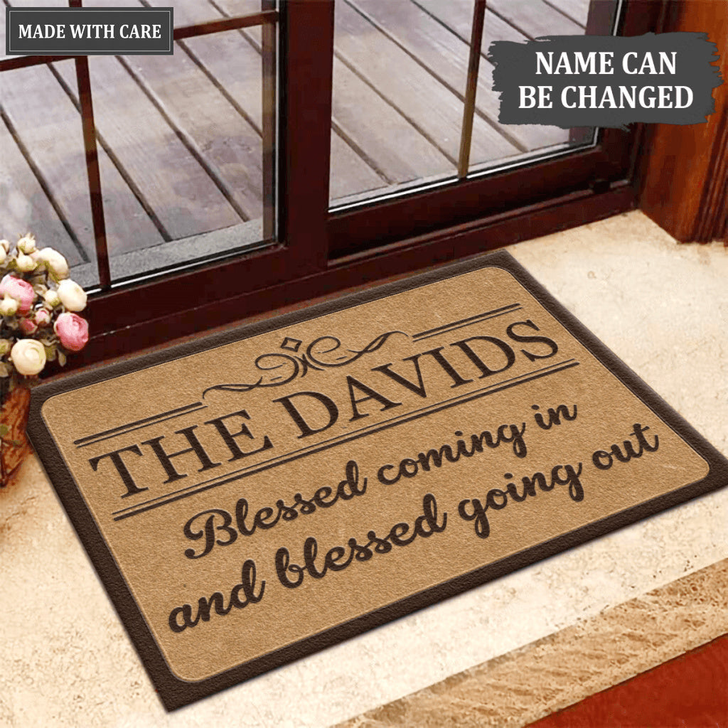 Printfamily L172 Vintage Monogram Collection As For My House Personalized Doormat