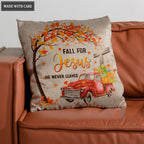 Fall for Jesus Square Pillow