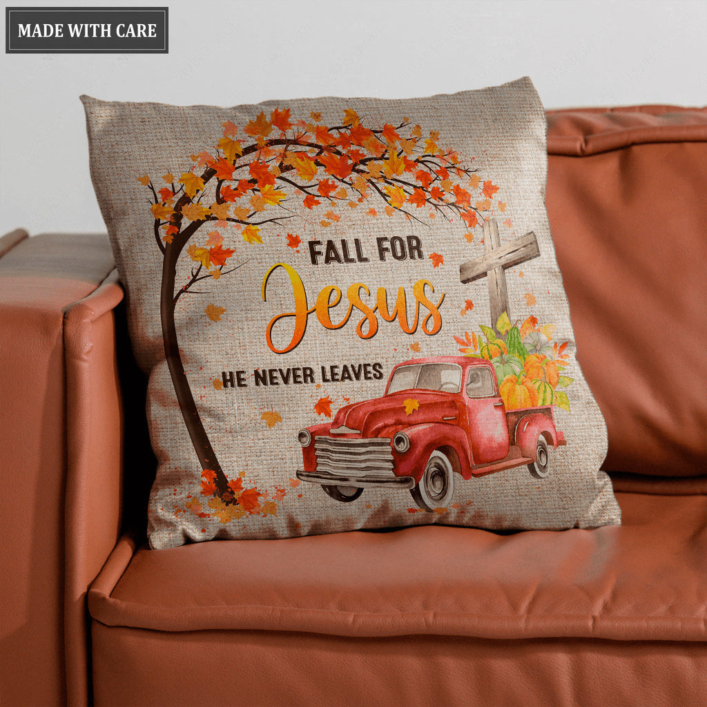 Fall for Jesus Square Pillow