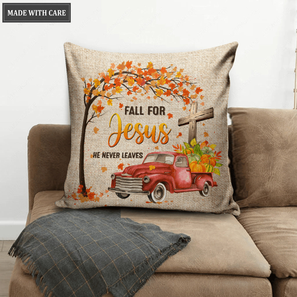 Fall for Jesus Square Pillow