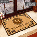 Printfamily M05 Vintage Monogram Collection Family Name Personalized Doormat