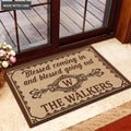 Personalized Blessed Coming In Doormat