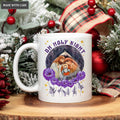 Purple Flower Christmas Oh Holy Night Mug