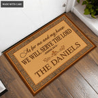Christian Gifts As For Me And My House Butterfly Personalized Doormat