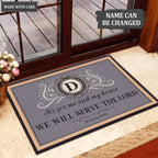 Monogram Griseldis Serve The Lord Personalized Doormat