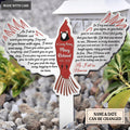 Personalized As I Sit In Heaven Cardinal Plaque Stake