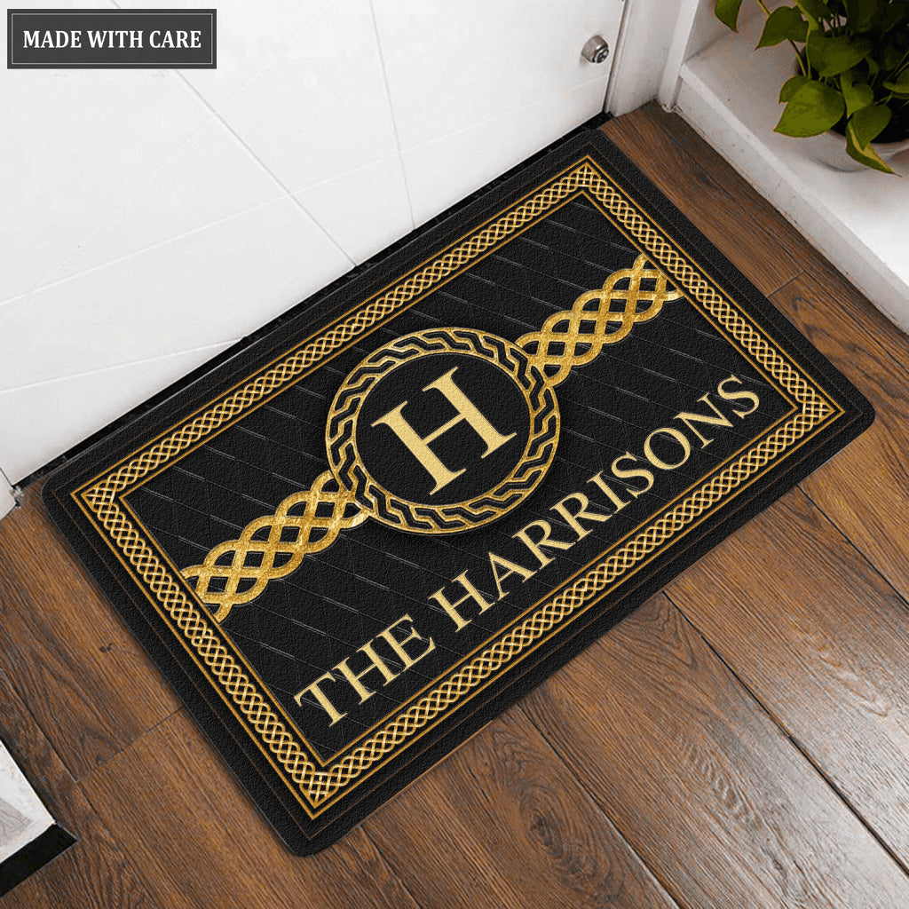 Printfamily L47 Monogram Collection Family Name Personalized Doormat