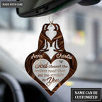 Printfamily M26 Penguin Couple God Blessed Personalized Ornament