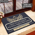 Wings With Shield Serve The Lord Personalized Doormat