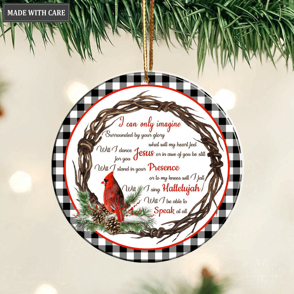 Christmas Wreath Cardinal By Glory Ornament