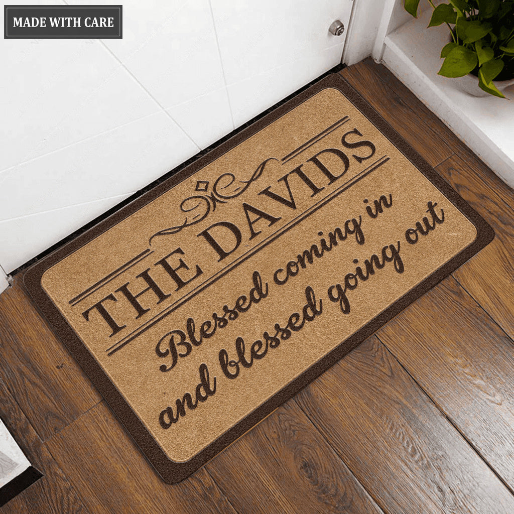 Printfamily L172 Vintage Monogram Collection As For My House Personalized Doormat