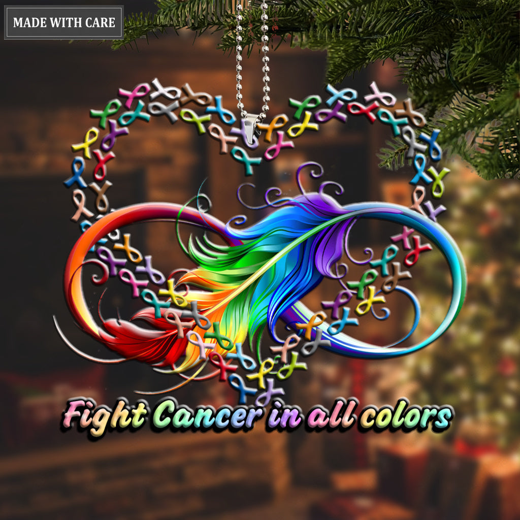 Printfamily M134 Fight Cancer In All Colors Ornament