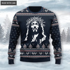 Christian God Wool Knitted Pattern Ugly Sweater