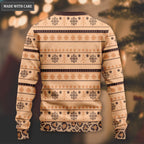 Thanksgiving Pumpkin Flower Cross Wool Knitted Pattern Ugly Sweater