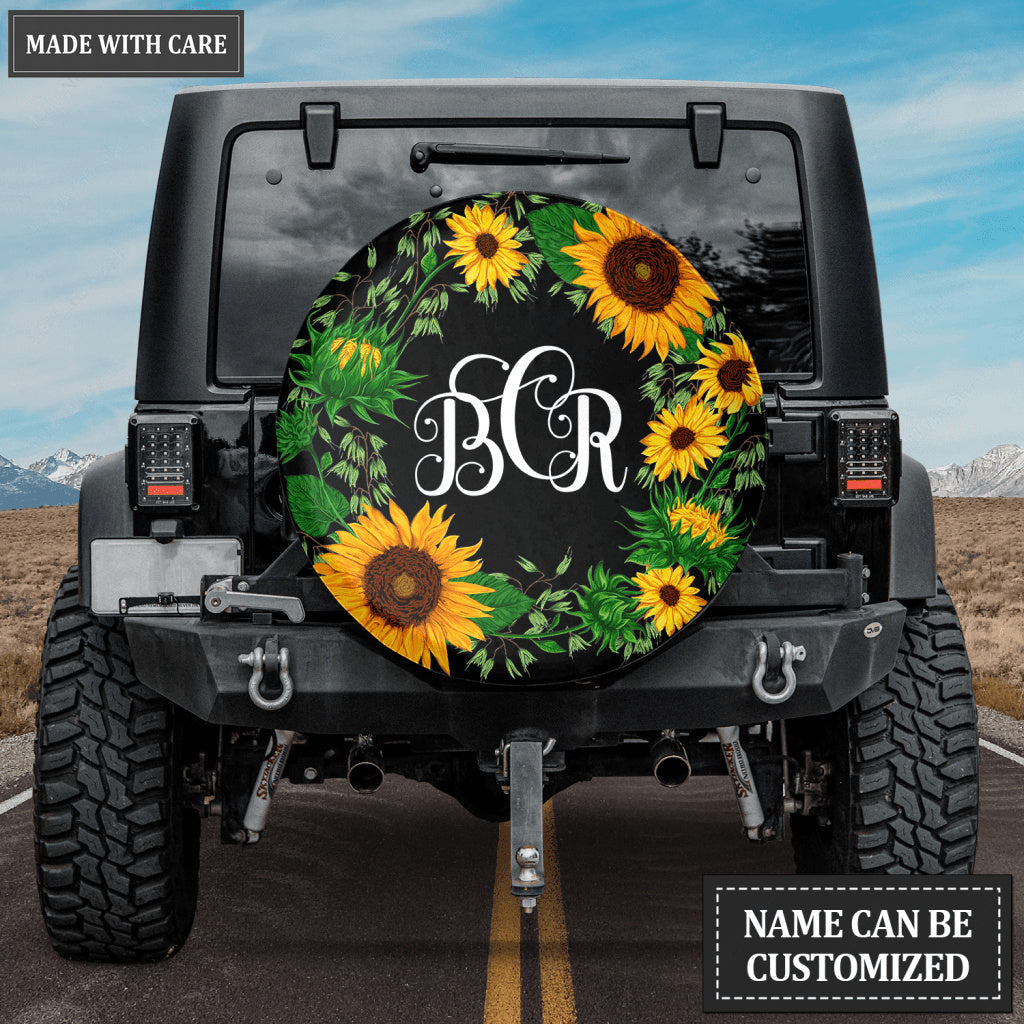 Sunflower Tire Cover Car Accessories Custom Tire