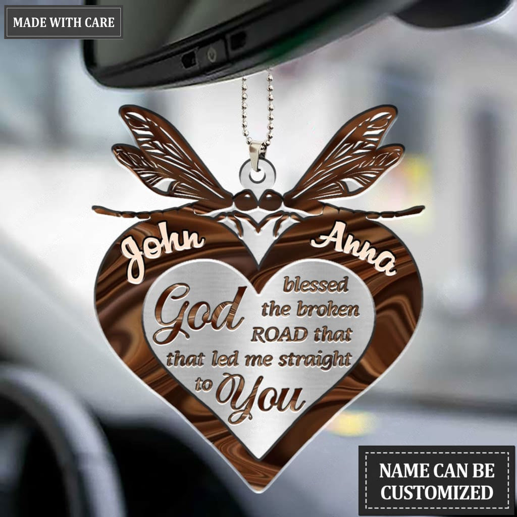 Printfamily M46 Dragonfly Couple God Blessed Personalized Ornament
