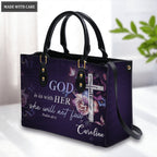 Printfamily L186 Flowers Butterfly God Is In With Her Personalized Custom Handbag