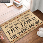 Vintage Boho As For Me And My House Personalized Doormat