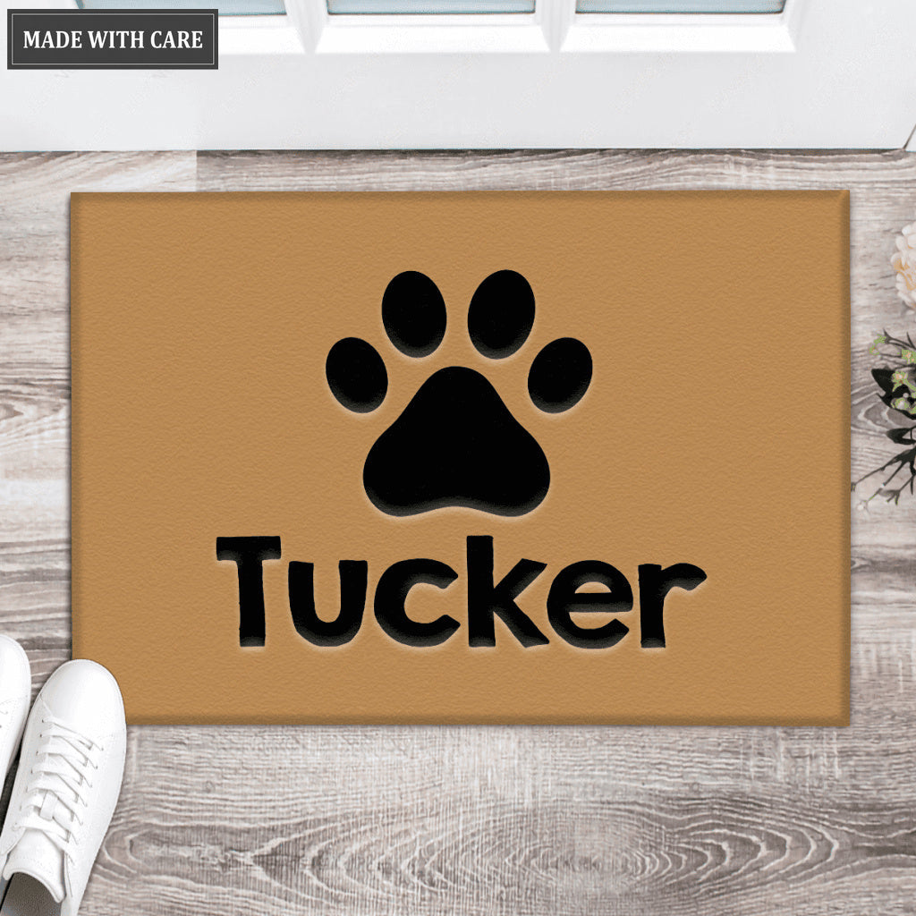 Personalized Paws of Pet Door Mat