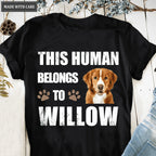 This Human Belongs To - Personalized Custom Unisex T-Shirt