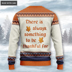 Thanksgiving Floral Pumpkin Bird Wool Knitted Pattern There Is Always Ugly Sweater