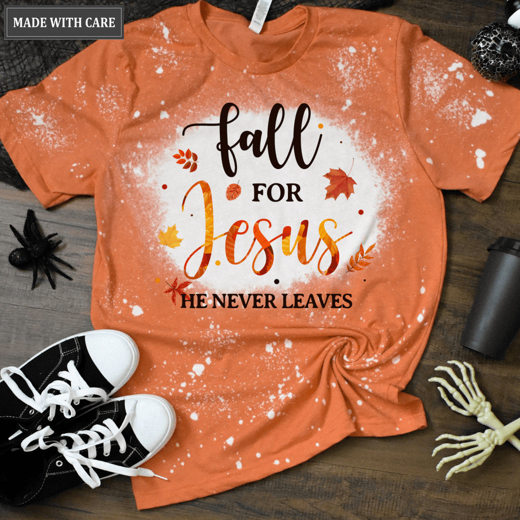 Bleached Shirt For Sublimation Fall For Jesus