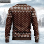 Thanksgiving Brown Turkey Knitted Pattern Ugly Sweater