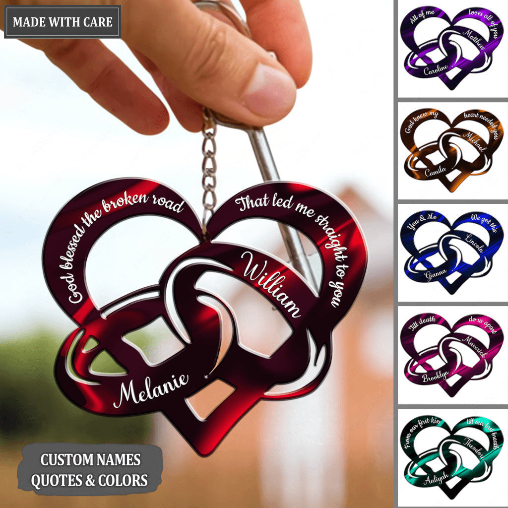 Rings For Couple Personalized Keychain