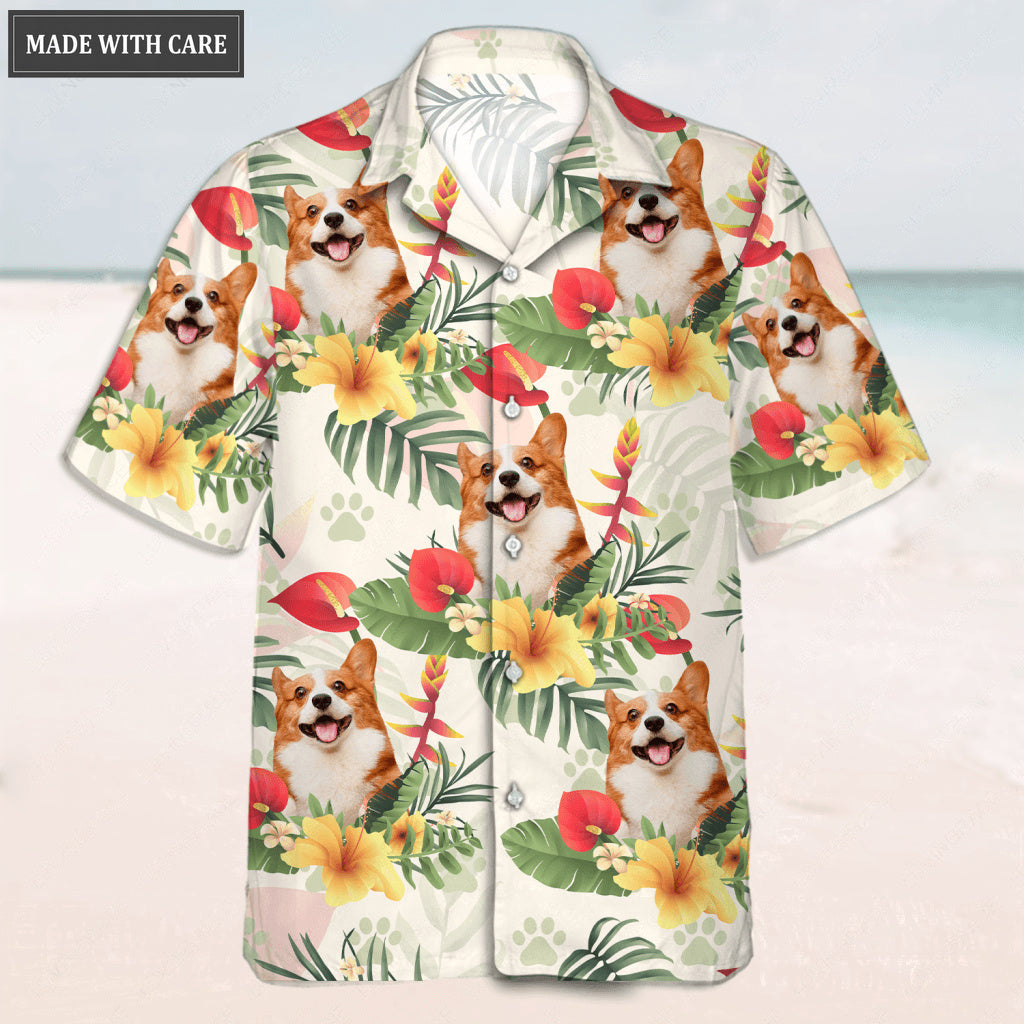 Tropical Summer Hawaii Upload Image Family, Dog, Cat - Personalized Custom Unisex Hawaiian Shirt