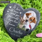 Dog Photo Christ Corss Flower Custom Dog Memorial Stone, Pet Memorial Gifts - Personalized Custom Memorial Tomstone