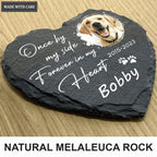 Once By My Side Dog Memorial Gifts Custom for Loss of Dog, Dog Memorial Stone, Pet Memorial Gifts - Personalized Custom Memorial Tomstone
