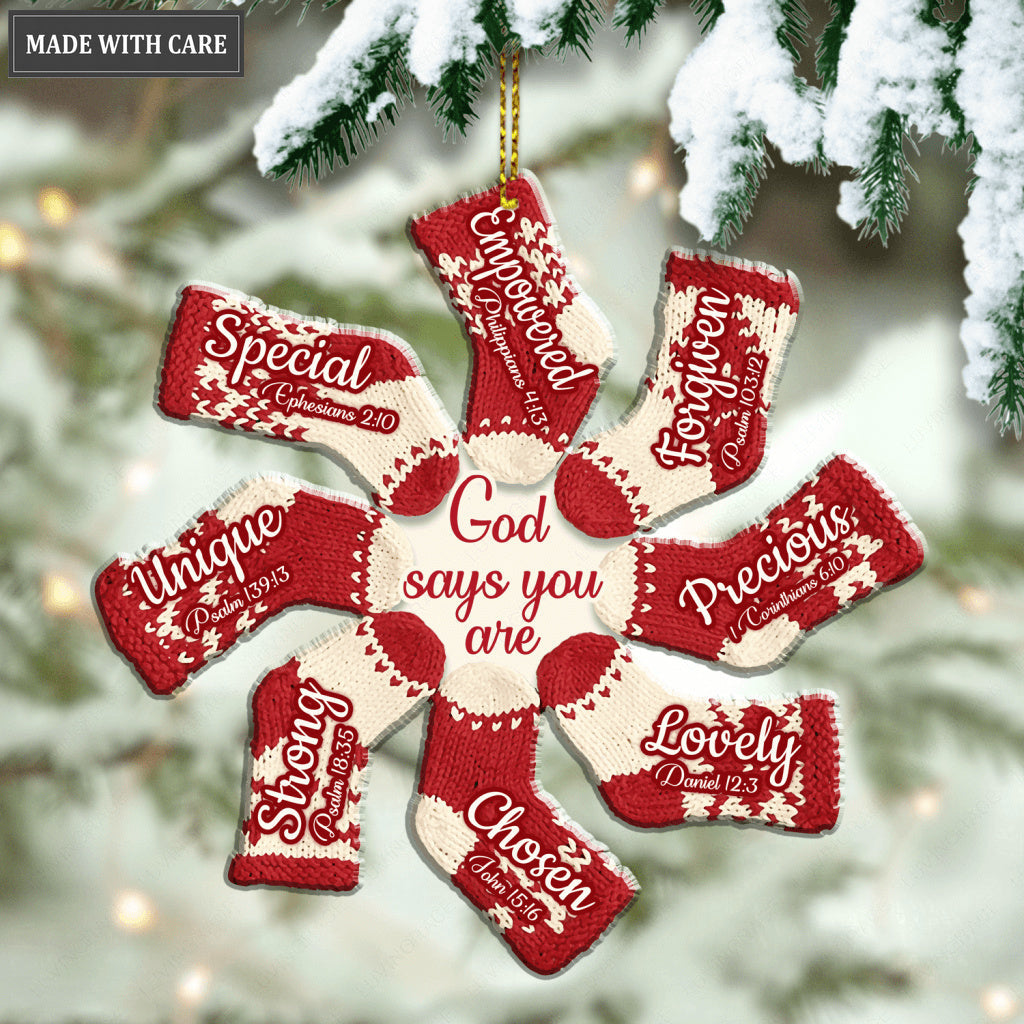 Christmas Stockings God Says You Are Ornament